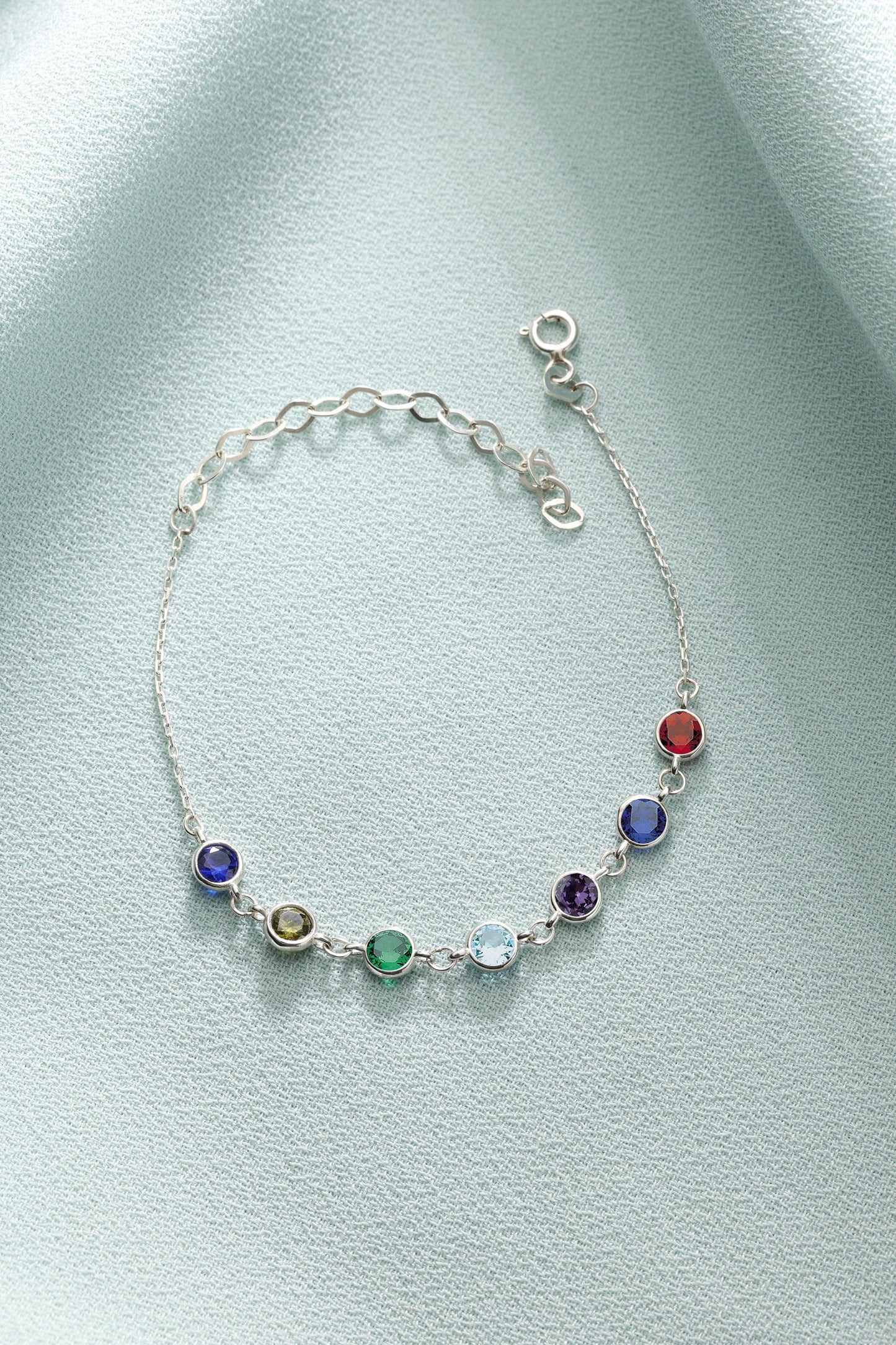 Custom Birthstone Bracelet: Dainty Family Jewelry Gift