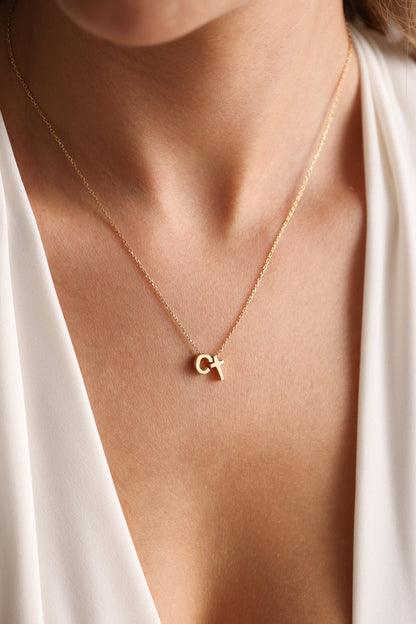 Personalized Necklace, Dainty Cross Pendant with initial , Cross Necklace for Women, Cross Necklace, Christian Gifts, Personalized Gifts