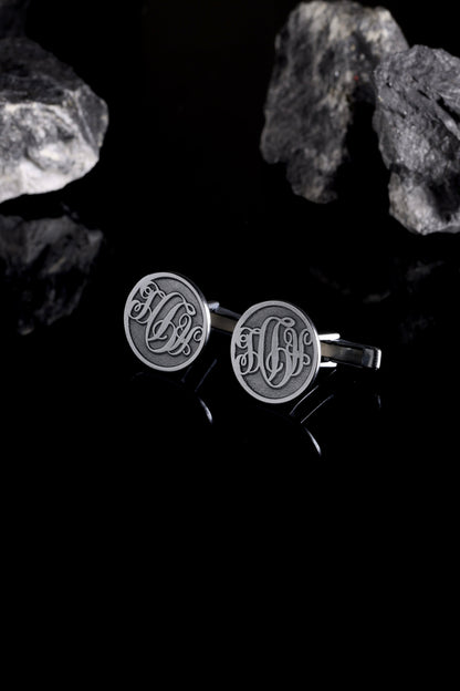 cufflinks For Groomsmen, Initial Cufflinks For Weddings, Wedding Gifts For Him, cufflinks for men Gift For Him, Gift For Dad, Custom Initial
