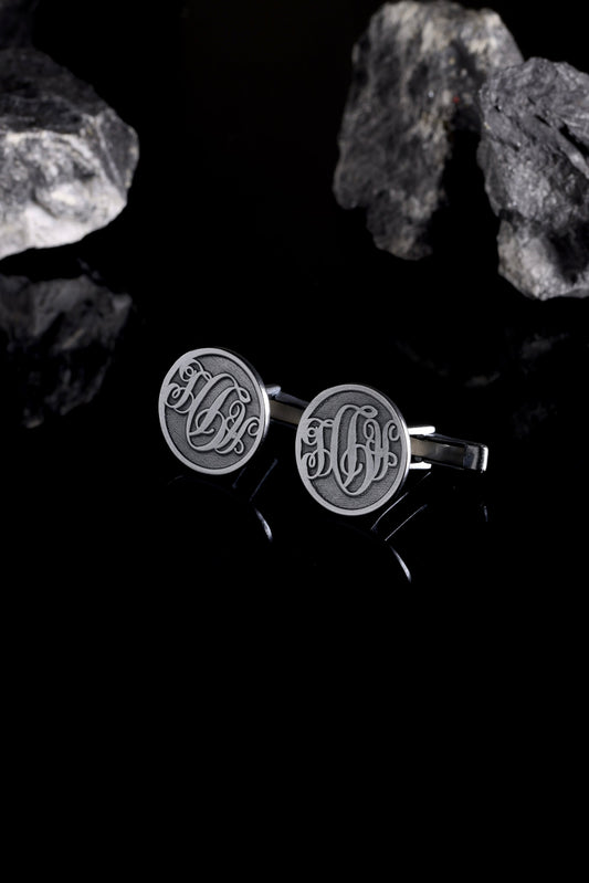 cufflinks For Groomsmen, Initial Cufflinks For Weddings, Wedding Gifts For Him, cufflinks for men Gift For Him, Gift For Dad, Custom Initial