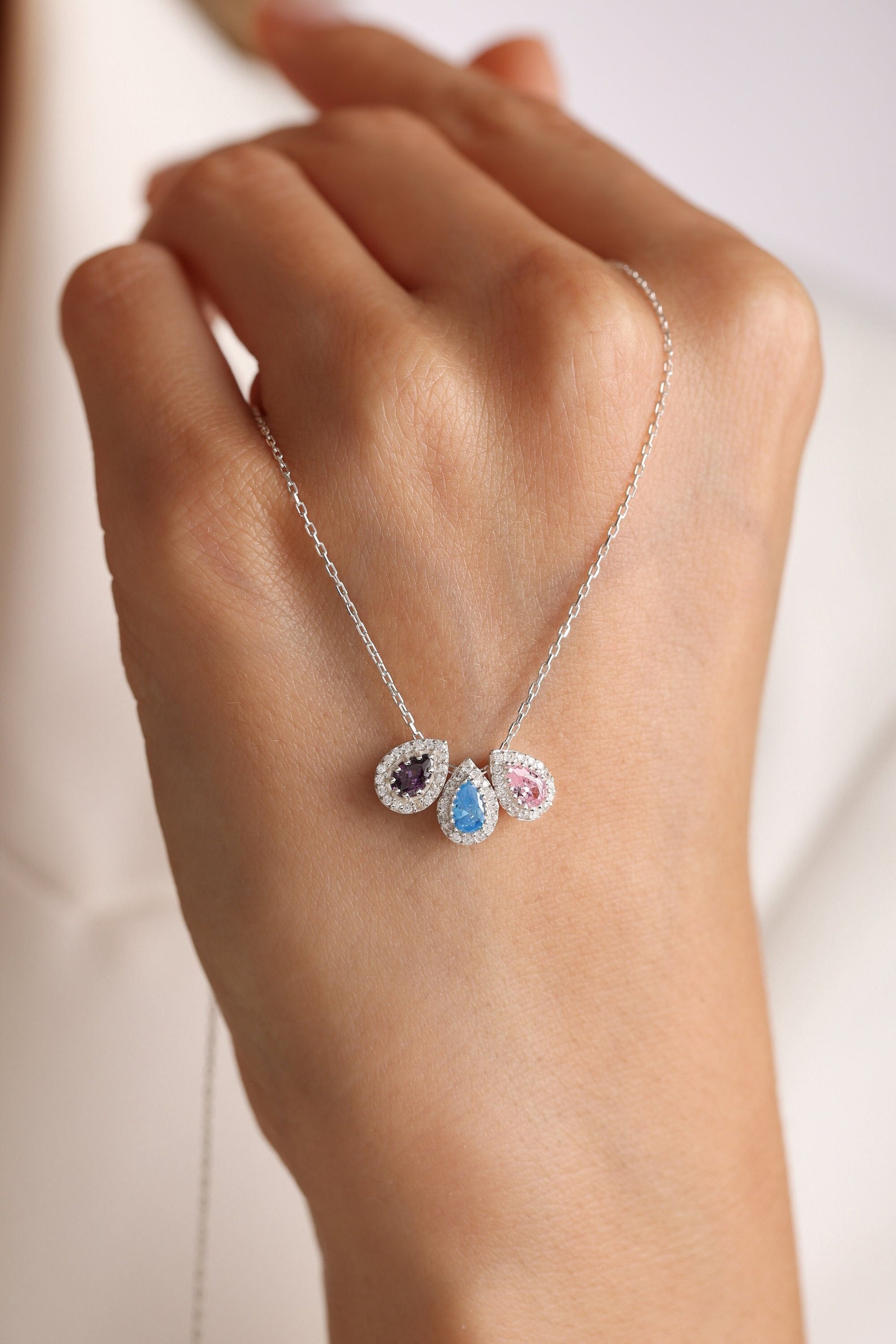 Family Birthstone Necklace — Personalized Family Birthstone Jewelry — Mother’s Day Gift — Mother's Birthstone Jewelry