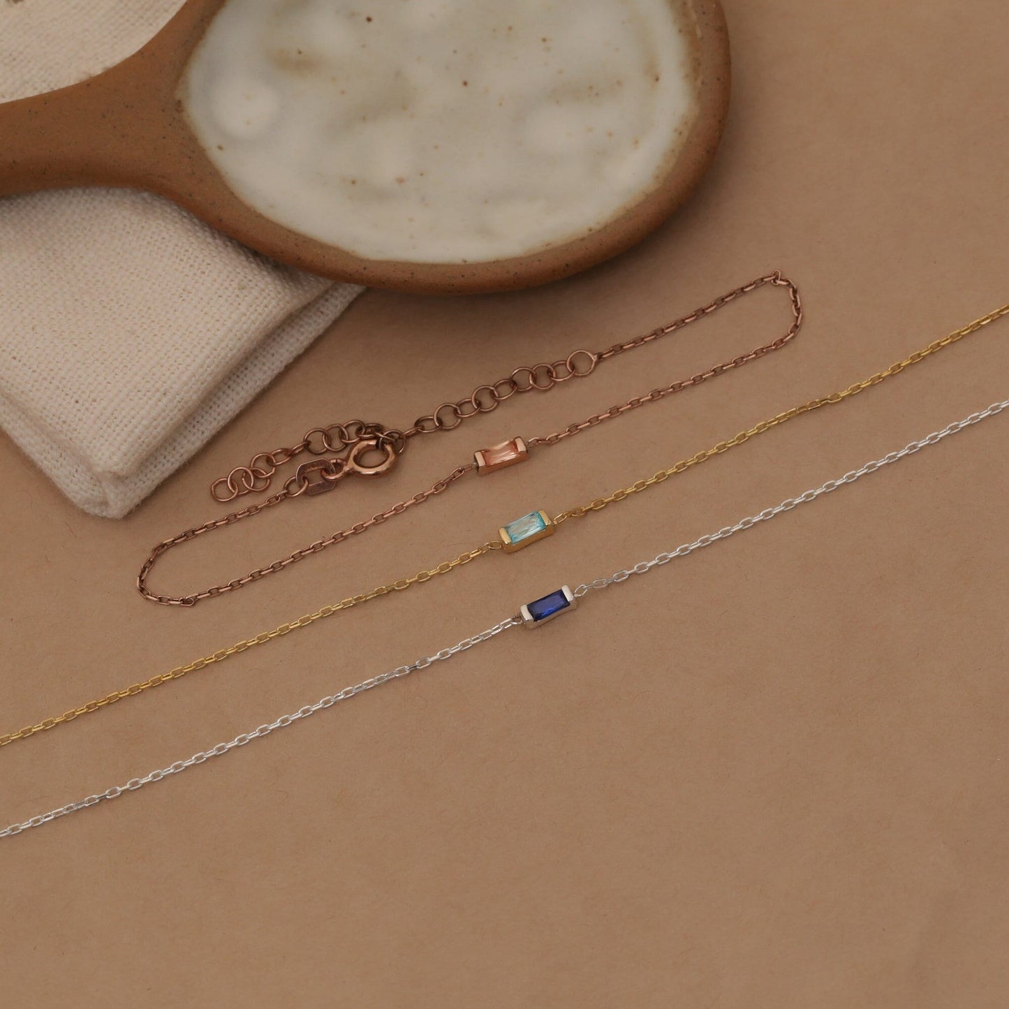 Baguette Birthstone Bracelet, Birthstone Jewelry , Birthday Gift, Birthstone Bracelet for Women, Mothers Day Gift ,Christmas Gift for mother