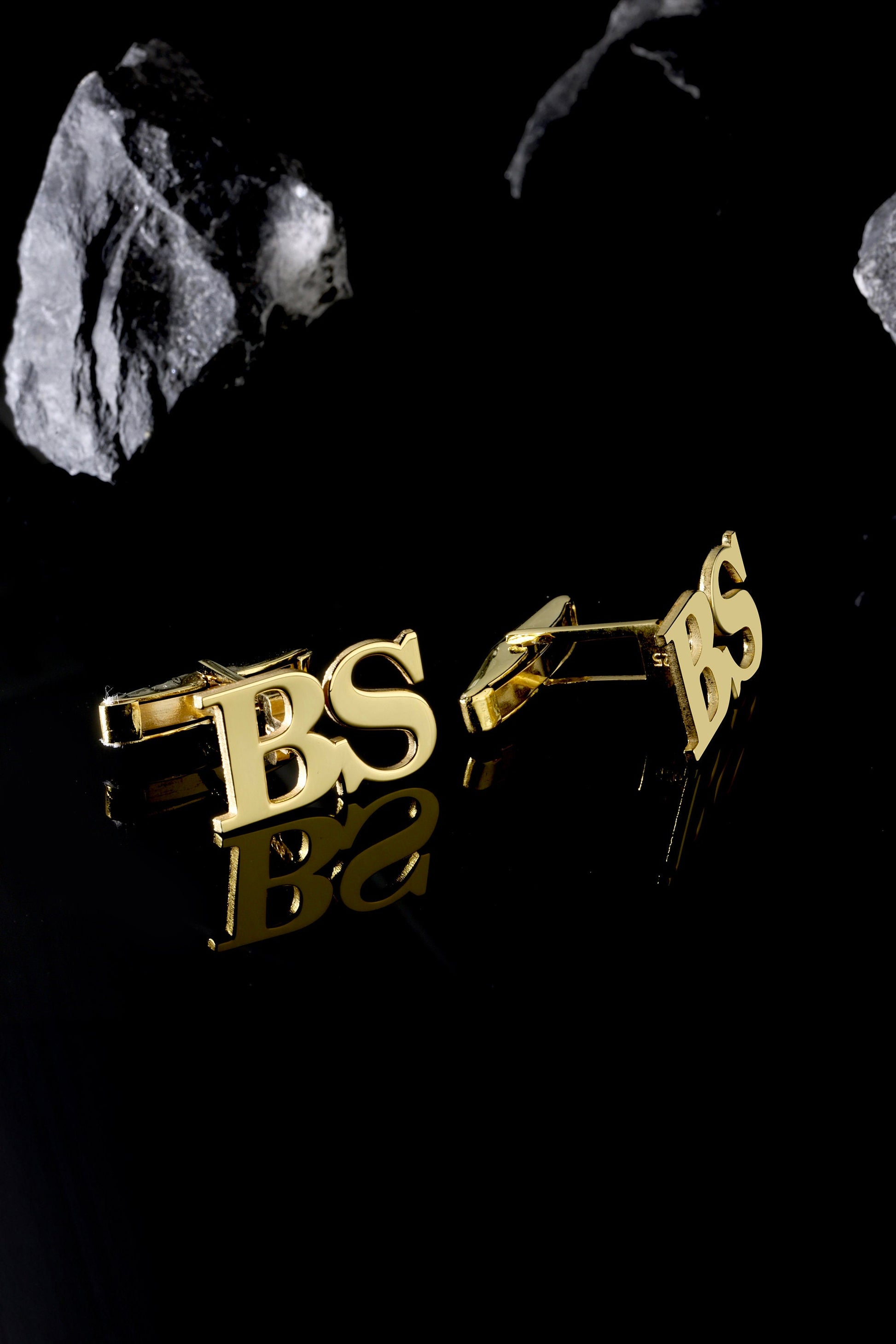 Custom Groomsmen Gifts, Groomsmen Proposal, Gold Plated Initial Cufflinks, Wedding Gift, Cufflinks for Groom, Father, Best Man Proposal