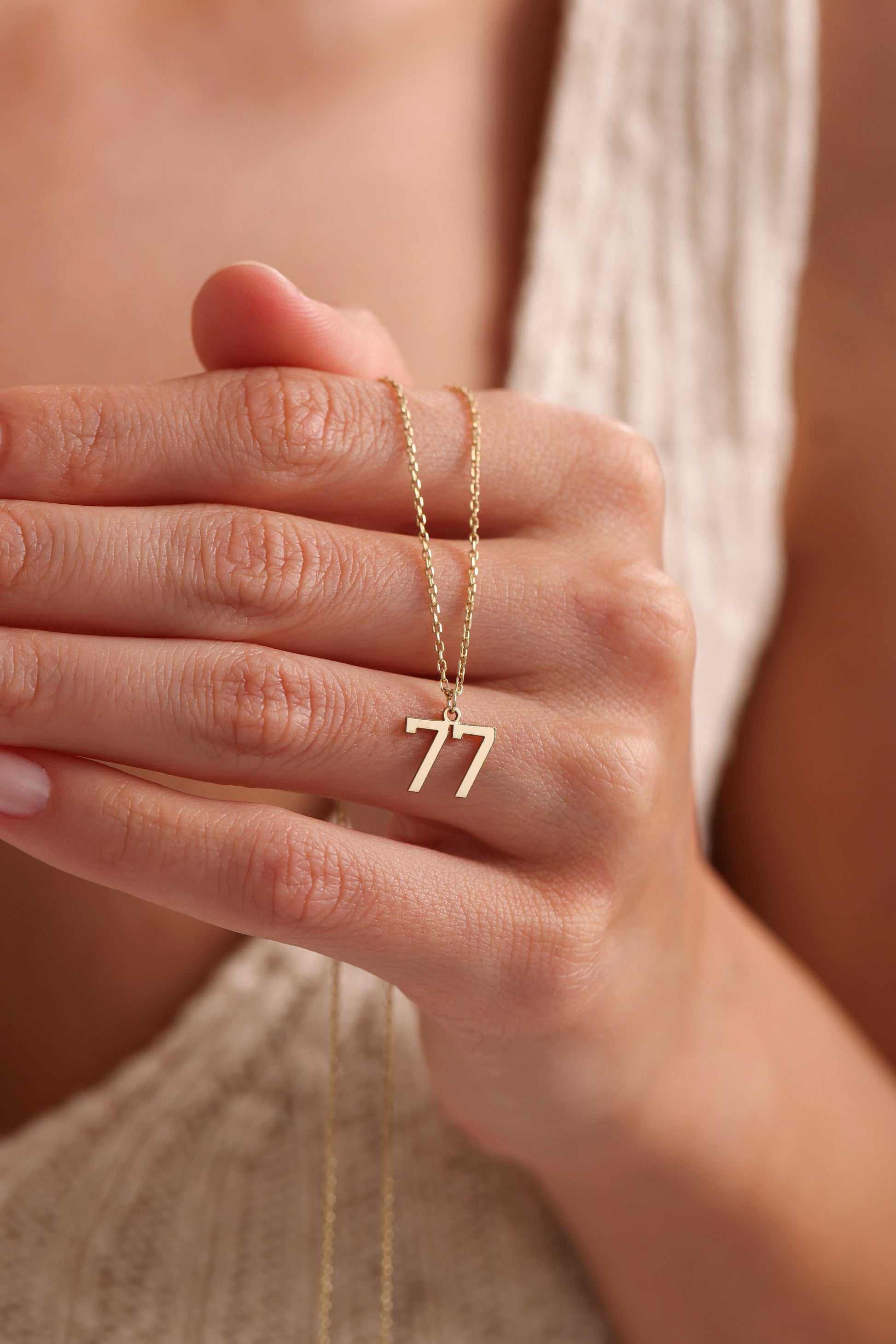Personalized Number Necklace, Lucky Number Jewelry, Football Necklace, Number Pendant Gift for Her