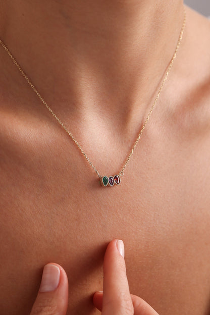 Family Birthstone Necklace • Birthstone Necklace • Birth Stone Necklace