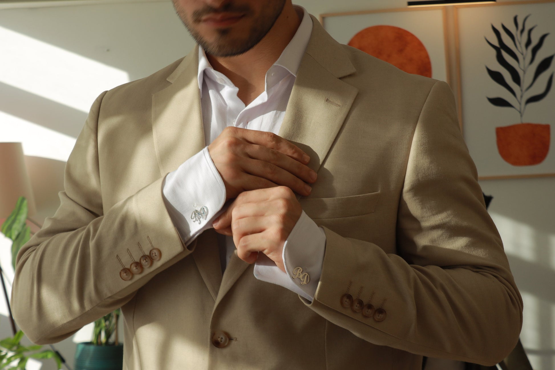 Personalized Name Cufflinks - Customized Cufflinks - Groom Wedding Cufflinks - Groomsmen gift - Initials Cufflinks - Sterling Cufflinks