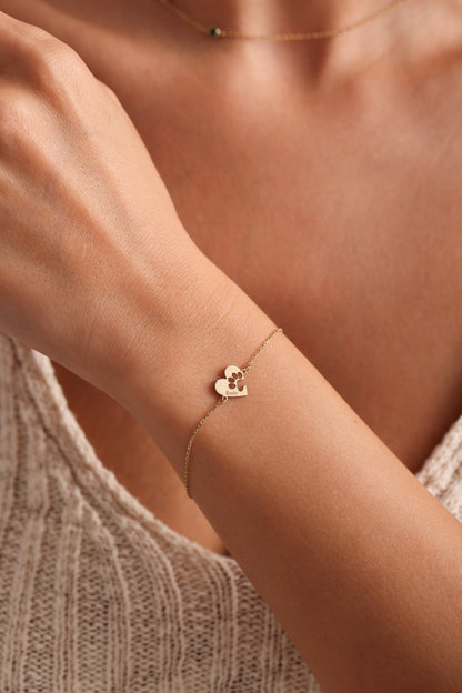 Paw Print Bracelet,Dog/Cat Bracelet,Heart Shapped Paw Bracelet,Personalized Pet Bracelet,Animal Friendly Jewelry•Pet Lover Gift•Gift for Mom