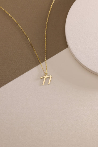 Baseball Player Number Necklace, Luck Number Necklace, Gold Number Stone Necklace, Personalized Number Necklace,Date Necklace,Angel Necklace