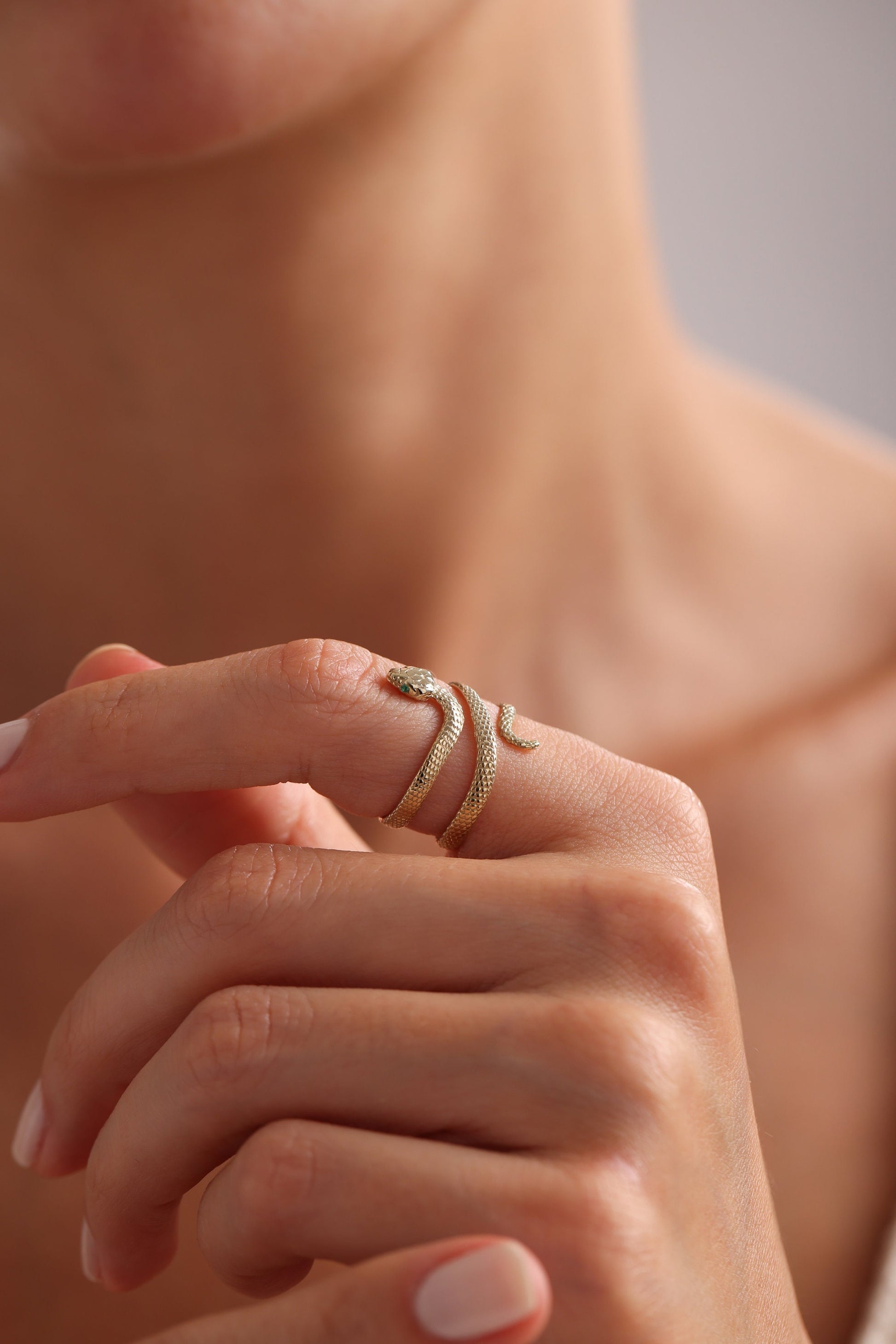 Vintage Snake Ring • Adjustable Snake Ring • Open Snake Ring • 925 Sterling Silver Snake Ring • Gold Snake Ring • Spiral Ring• Snake Jewelry