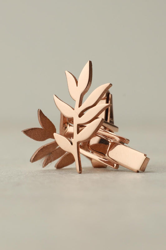 Olive Branch Cufflinks: Sterling Silver Initial Cufflinks, Groomsmen Gift
