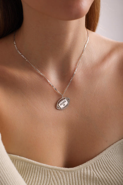 Custom Number Necklace with Name - Number Baseball Necklace - Personalized Basketball Number in Box Chain - Sport Jewelry - Gift For Kid