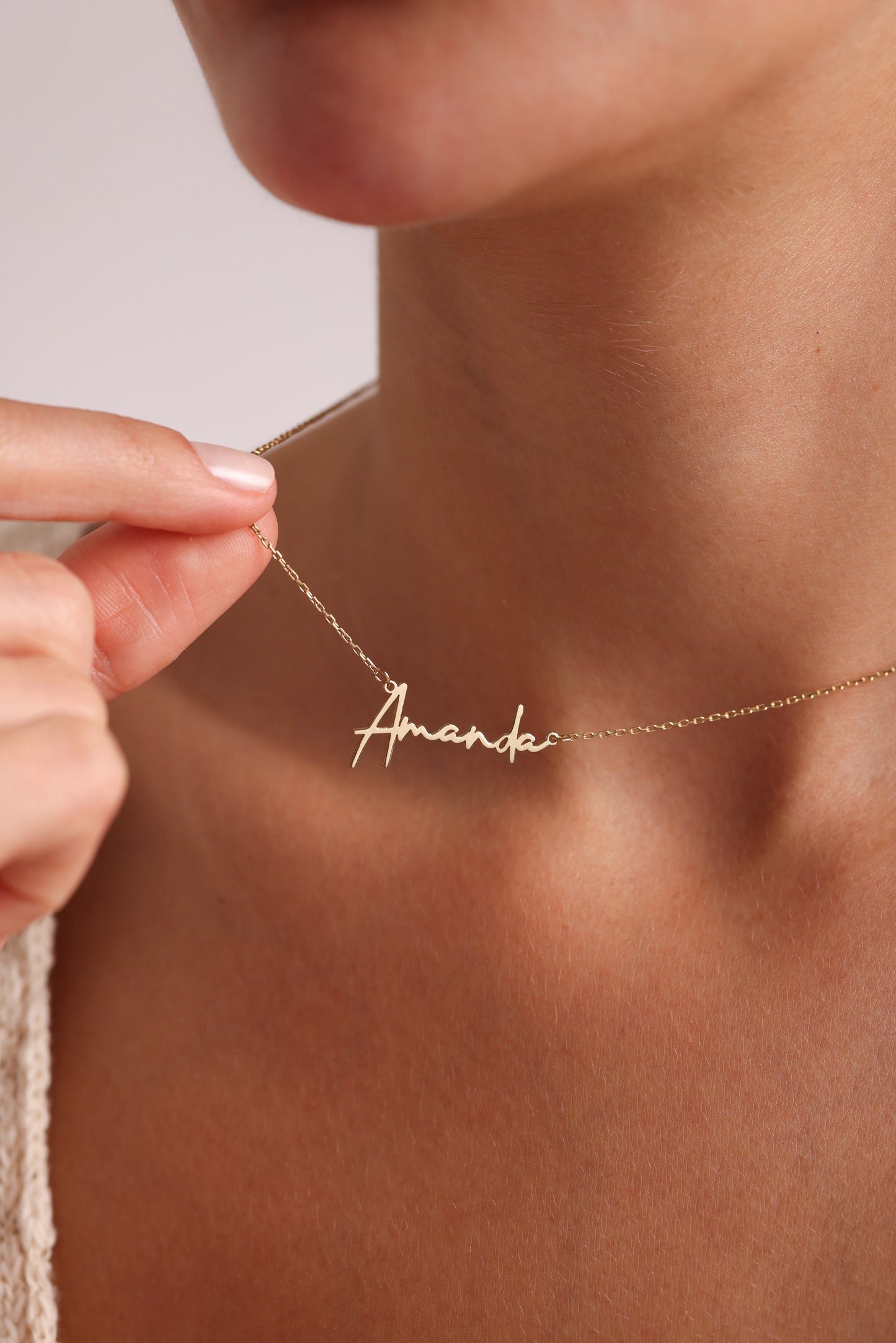 Sterling Silver Name Neckalce, Dainty Name Necklace, Nameplate Necklace, Custom Gold Jewelry, Personalized Gifts, Christmas Gift For Her