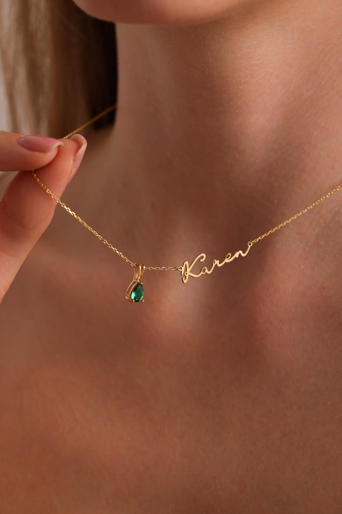 Name and Birthstone Necklace with Name Birthstone Name Necklace Personalized Name Necklace with Birthstone Necklace with Name and Birthstone