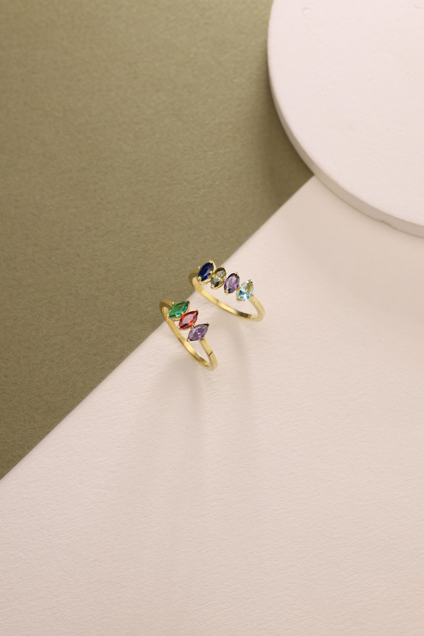 Marquise Birthstone Ring: Personalized Sterling Silver Mothers Ring