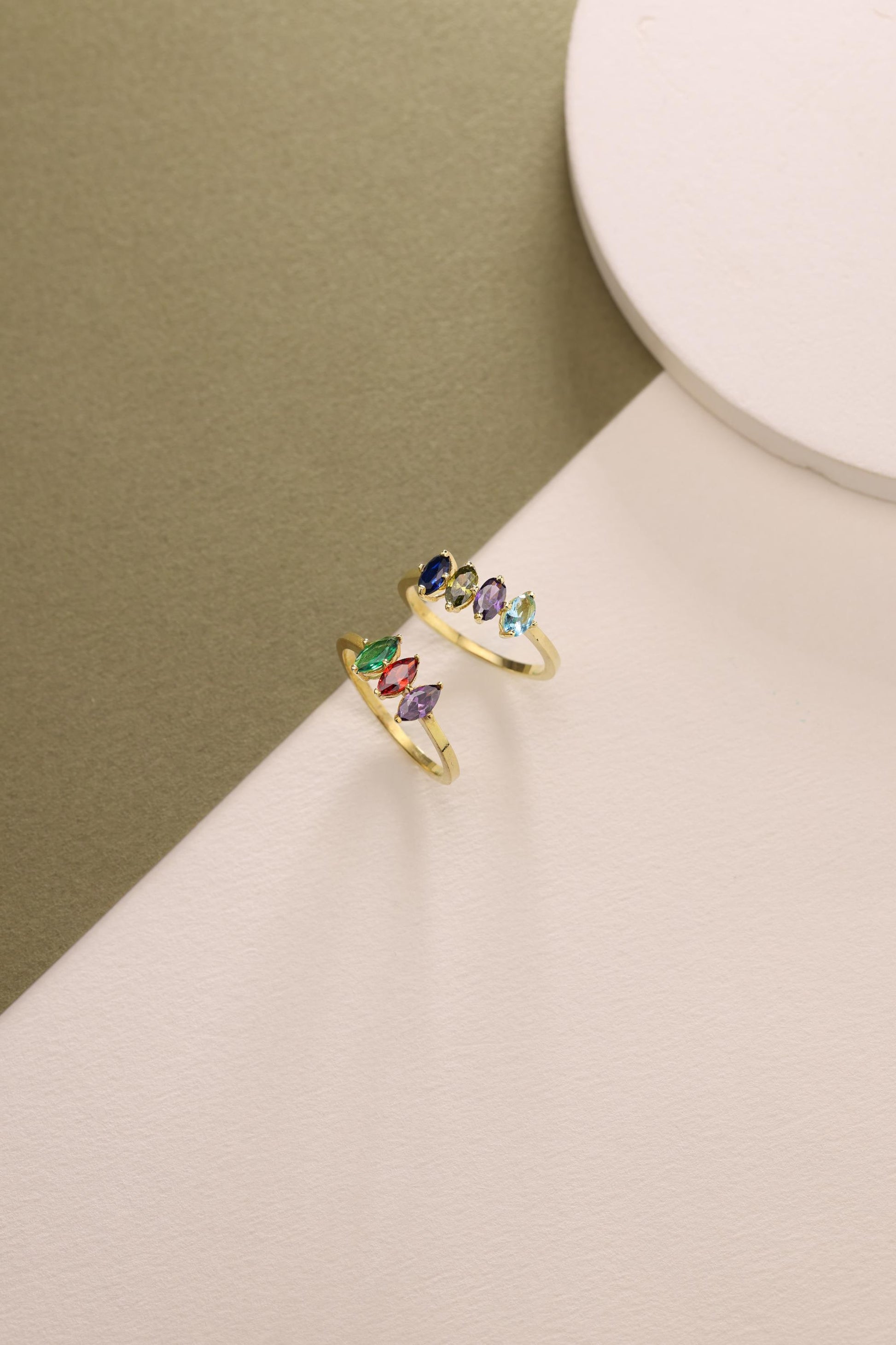 Marquise Birthstone Ring: Personalized Sterling Silver Mothers Ring