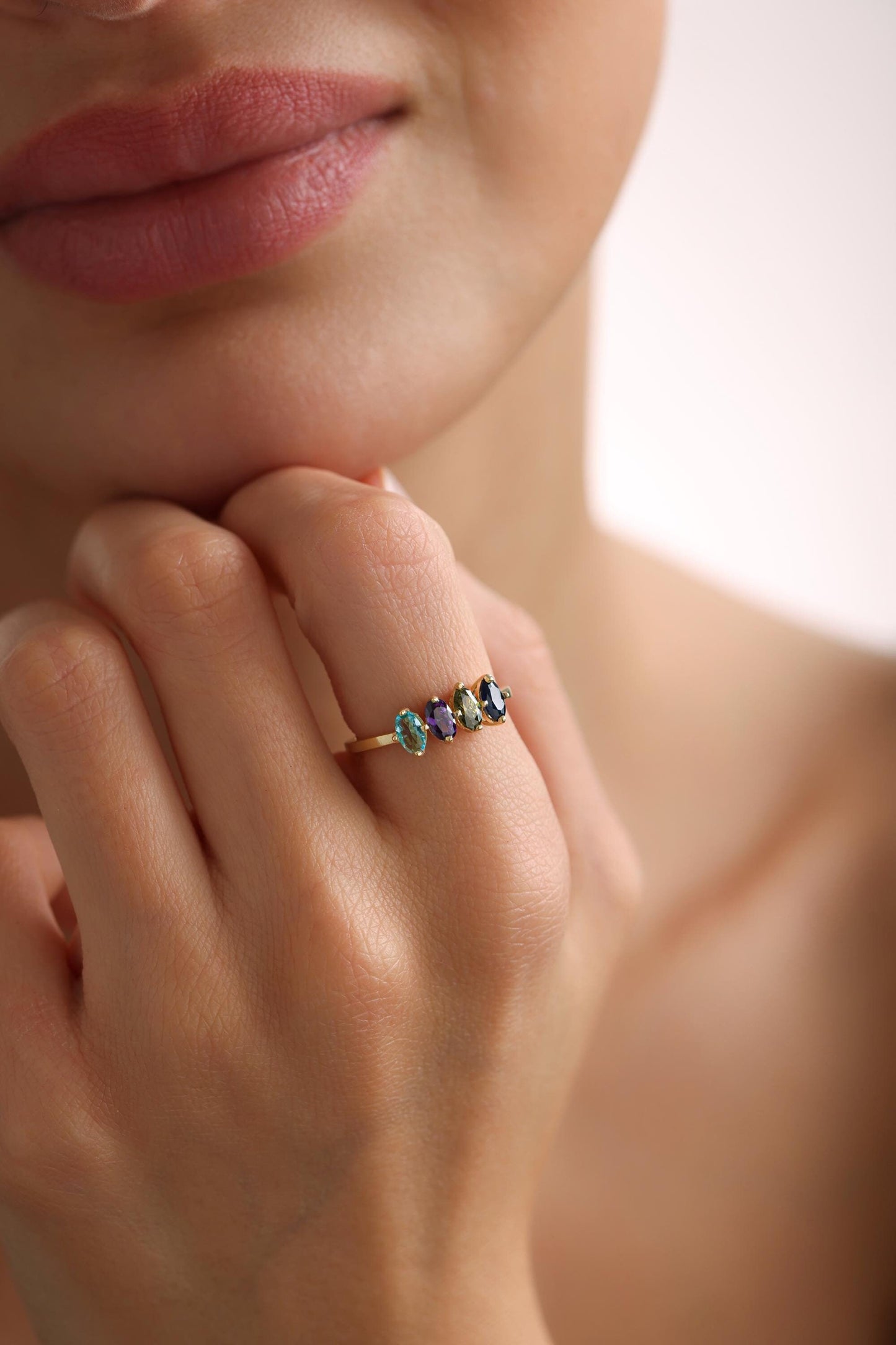 Custom Birthstone Rings, Multi Birthstone Rings, Personalized Stacking Rings, Mothers Rings, Christmas Gifts for Mom, Gift For Her
