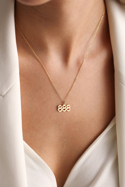 Angel Number Necklace , 111, 222, 333, 444, 555, 666, 777, 888 , Personalized Gift, Personalized Jewelry, Number Necklace, Christmas Gift