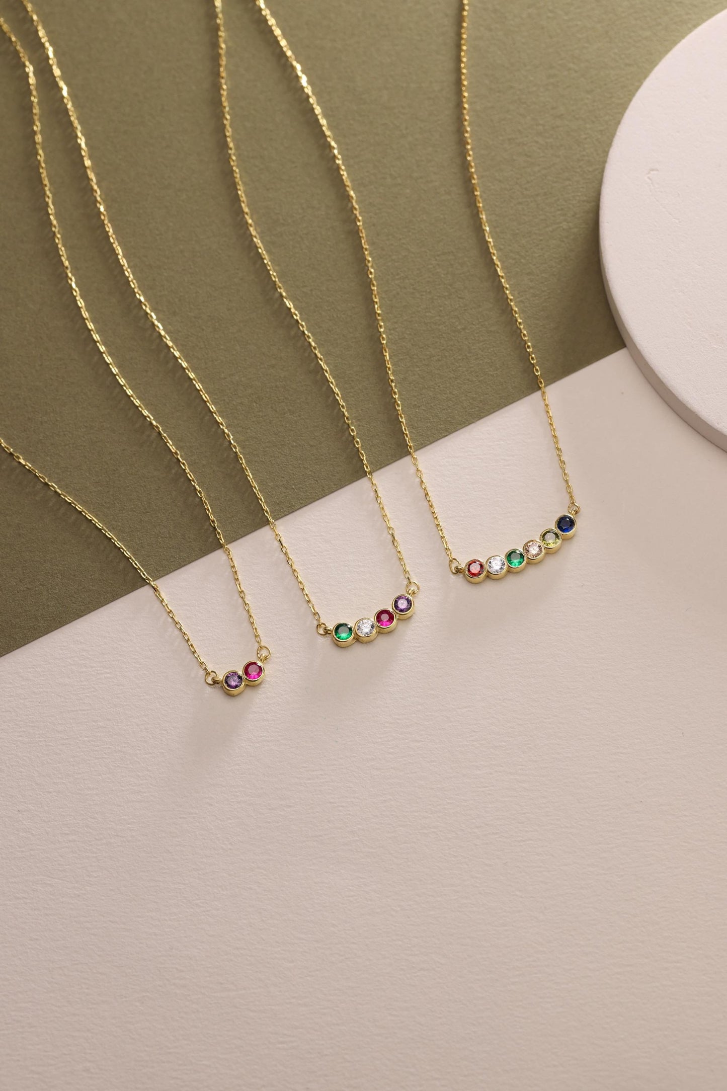 Personalized Family Birthstone Necklace: Mothers Day Gift For Mom