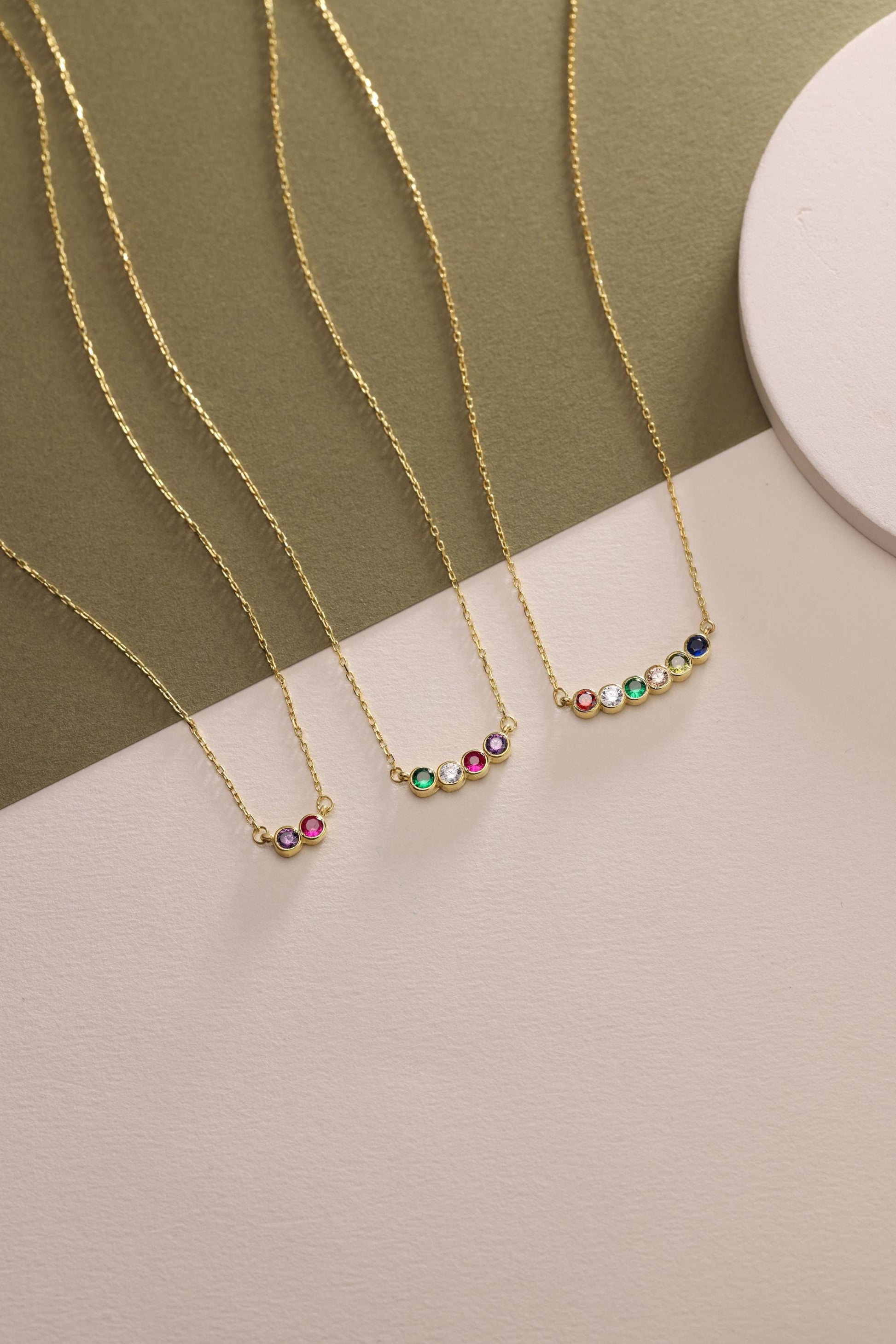 Family Birthstone Necklace — Personalized Family Birthstone Jewelry — Mother’s Day Gift — Mothers Birthstone Jewelry