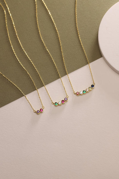 Family Birthstone Necklace — Personalized Family Birthstone Jewelry — Mother’s Day Gift — Mothers Birthstone Jewelry