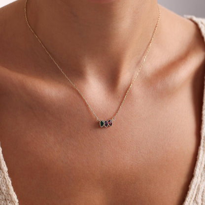 Family Birthstone Necklace • Birthstone Necklace • Birth Stone Necklace
