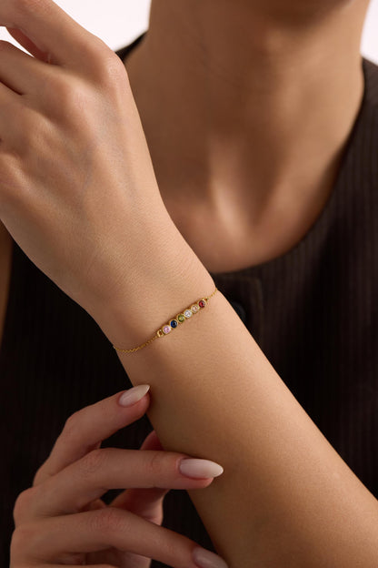 Multi birthstone Bracelet, Custom Birthstone Jewelry, Family Birthstone Bracelet, Birthstone Jewelry, Kids for Bracelet, Christmas Gift