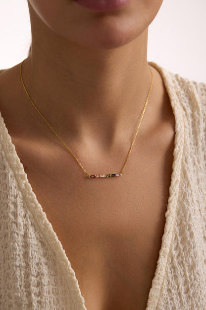 14K Gold Family Birthstone Necklace, Mother's Birthstone Jewelry, Mothers Birthstone, Bridesmaid Gift, Mama Necklace, Mothers Day Gift