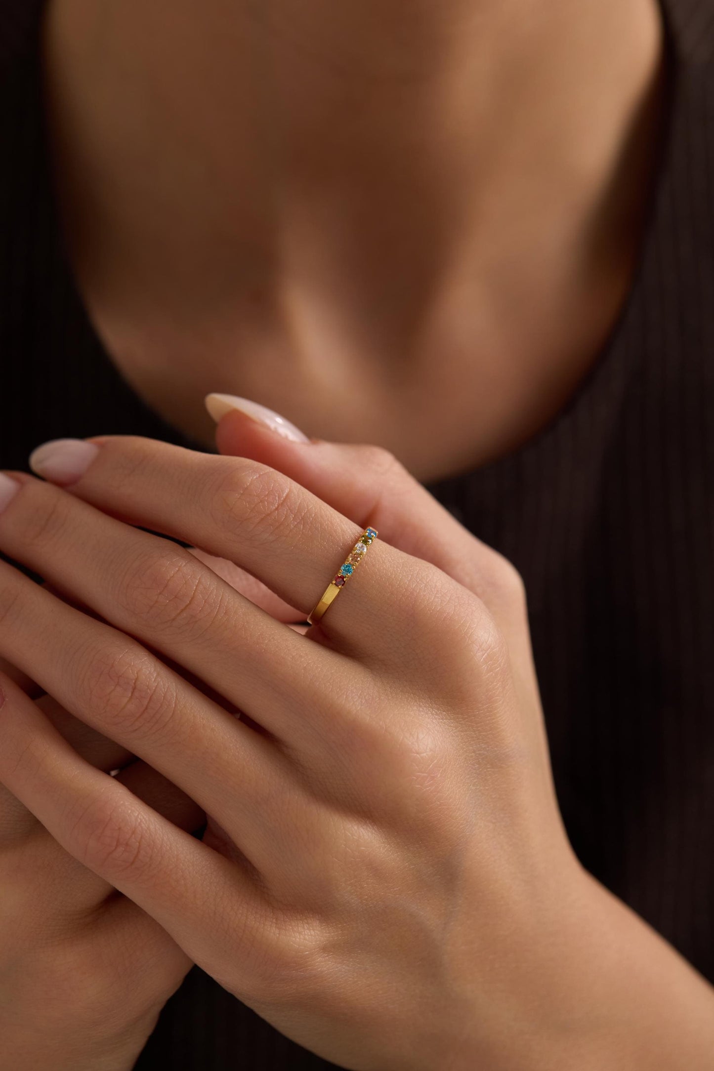 Birthstone Ring, Family Birthstone Ring, Multi Birthstone Rings, Birthstone Jewelry,Mother's Day Gift, Stackable Ring, Gift For Mom