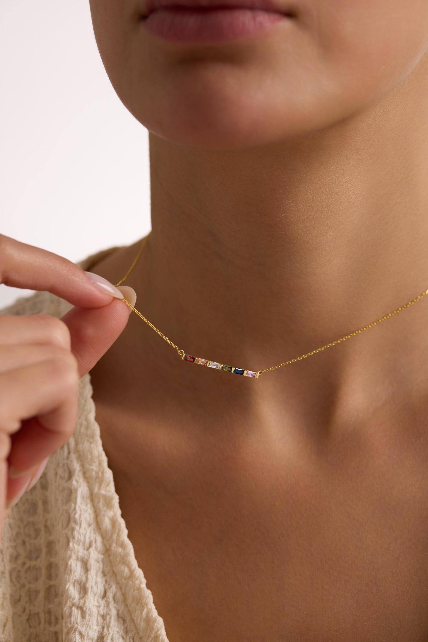 14K Gold Family Birthstone Necklace, Mother's Birthstone Jewelry, Mothers Birthstone, Bridesmaid Gift, Mama Necklace, Mothers Day Gift
