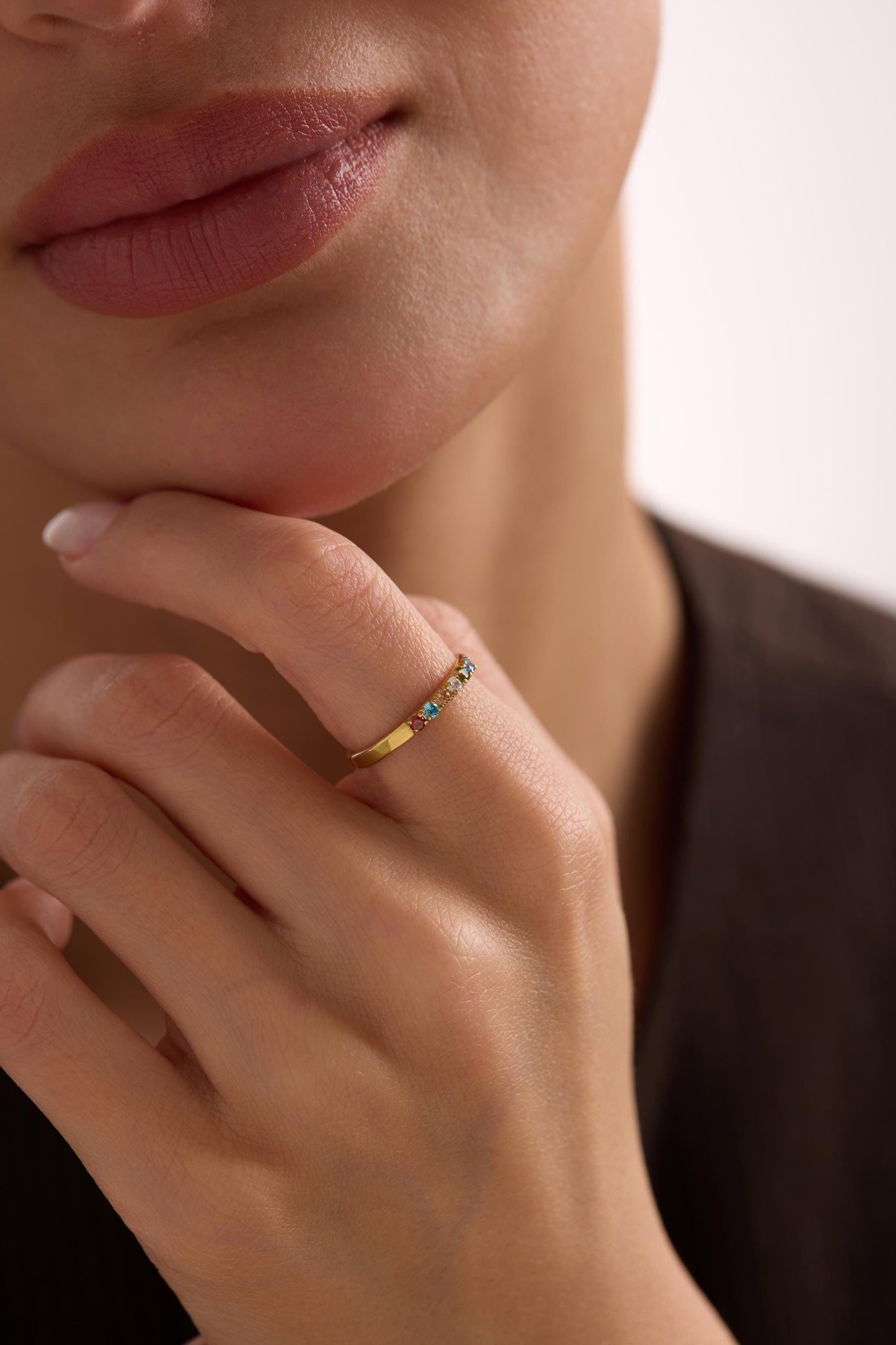 Birthstone Ring, Family Birthstone Ring, Multi Birthstone Rings, Birthstone Jewelry,Mother's Day Gift, Stackable Ring, Gift For Mom