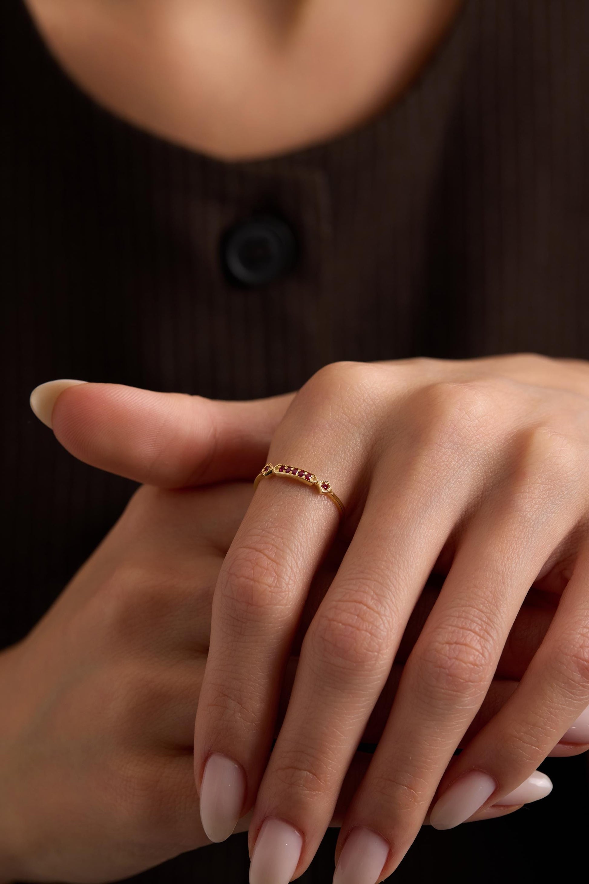 Gold Birthstone Ring, Eternity Ring, Stacking Ring, Dainty Ring, Personalized Rings, Gift for Her, Minimalist Ring, Eternity Band