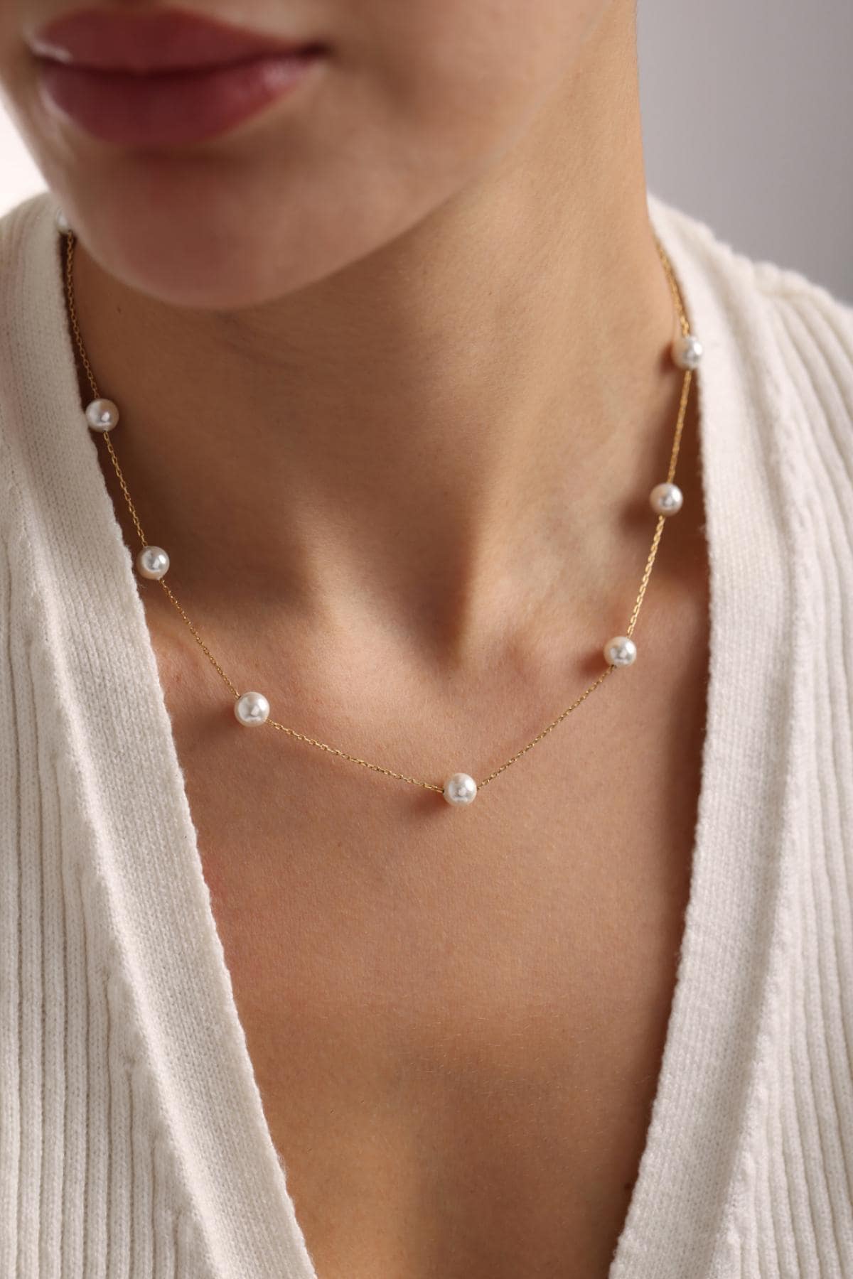 14k Gold Pearl Necklace, Dainty Freshwater Pearl Necklace,Gold Pearl Necklace, Bridesmaid Gifts,Wedding Gift,Bridal Jewellery,Pearl Jewelry