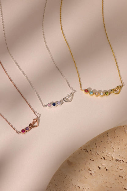 Birthstone Necklace, Mothers Necklace, Mom Jewelry, Family Necklace, 14K Gold Family Birthstone Necklace, Mothers Day Gift For Mom
