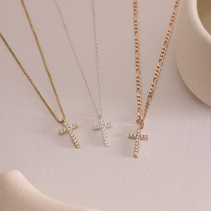 14K Gold Cross Necklace, First Communion Gift for Girls, Dainty Christian Cross Necklace, Baptism Gift, Religious Jewelry, Christmas Gift
