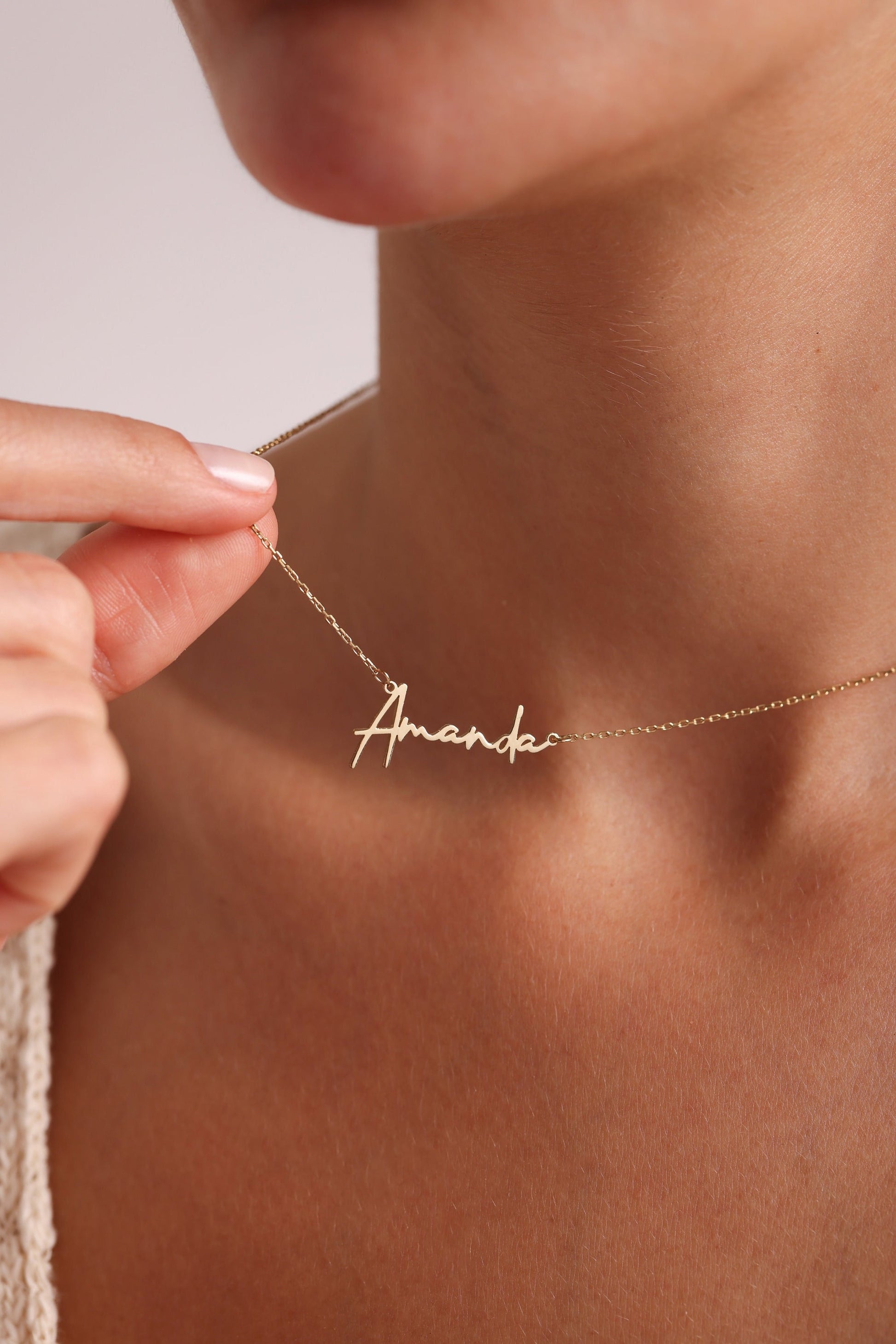 Dainty Minimalist Name Necklace , 18K Gold Plated Name Necklace, Personalized Minimalist Name Necklace, Custom Name Jewelry, Christmas Gift
