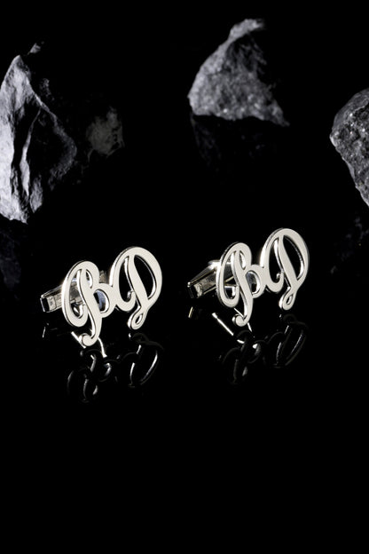 Personalized Name Cufflinks - Customized Cufflinks - Groom Wedding Cufflinks - Groomsmen gift - Initials Cufflinks - Sterling Cufflinks