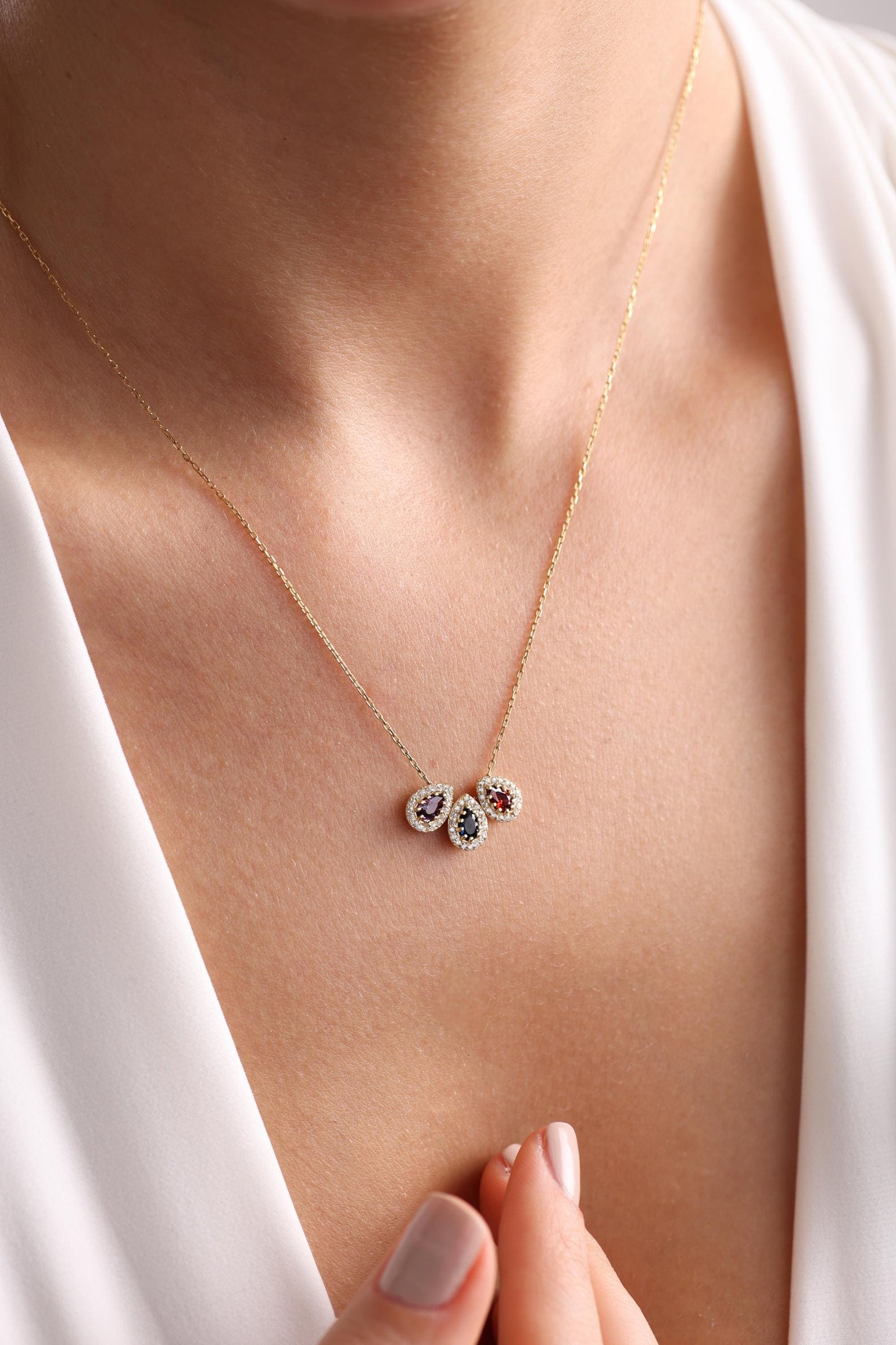 Family Birthstone Necklace — Personalized Family Birthstone Jewelry — Mother’s Day Gift — Mother's Birthstone Jewelry