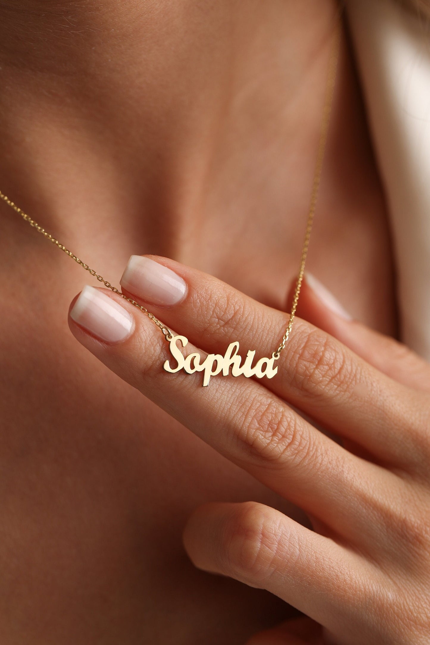 14K Solid Gold Name Necklace