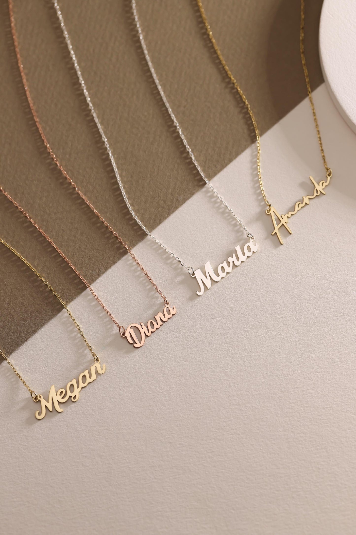 14K Solid Gold Name Necklace