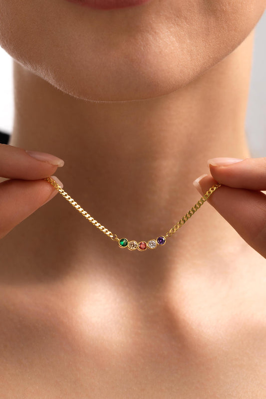 Personlized Family Birthstone Necklace, Mothers Birthstone Jewelry, Mothers Day Gift