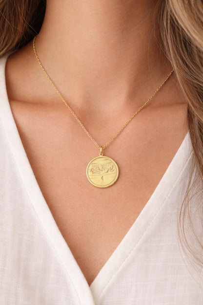 Nihilist Penguin Necklace, 925 Sterling Silver,But Why Necklace,Trendy Nihilist Penguin Tee,WHY Penguin Meme,Sad Penguin Mountains but why?