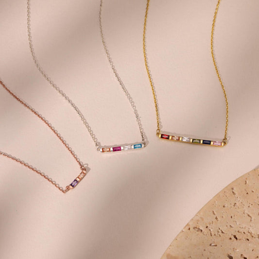 14K Gold Family Birthstone Necklace, Mother's Birthstone Jewelry, Mothers Birthstone, Bridesmaid Gift, Mama Necklace, Mothers Day Gift