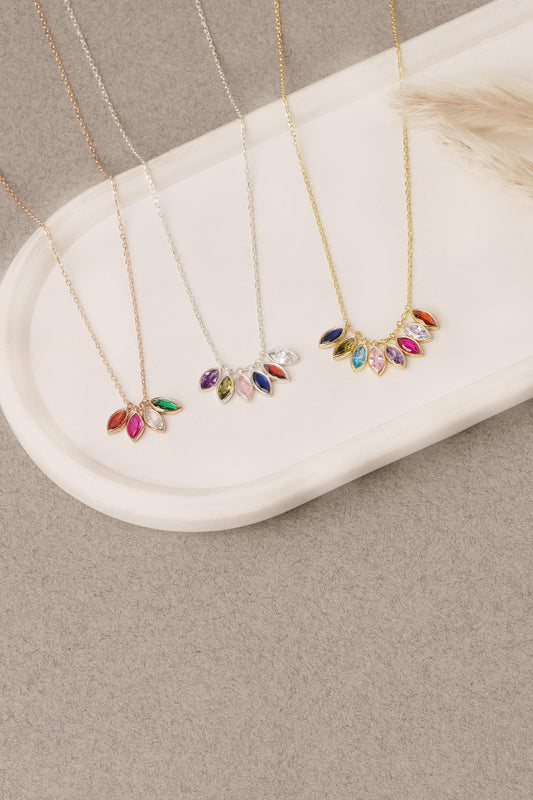 Family Birthstone Necklace, Personalized Family Birthstone Jewelry, Mother’s Day Gift , Mom Necklace