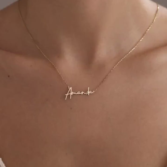 Dainty Minimalist Name Necklace ,  18K Gold Plated Name Necklace, Personalized Minimalist Name Necklace, Custom Name Jewelry, Christmas Gift