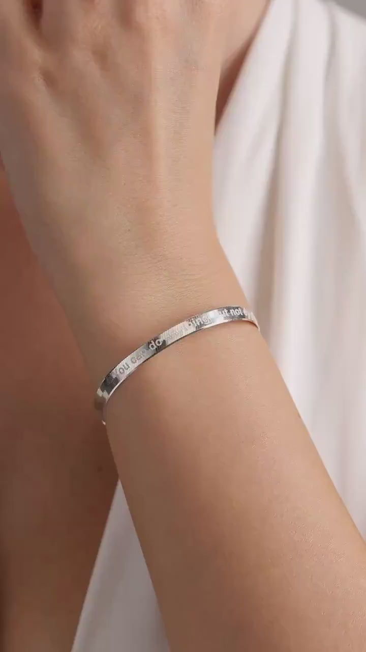 14K Gold Herringbone Bracelet — Snake Chain | Enos Jewelry