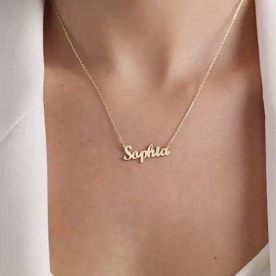14K Solid Gold Name Necklace